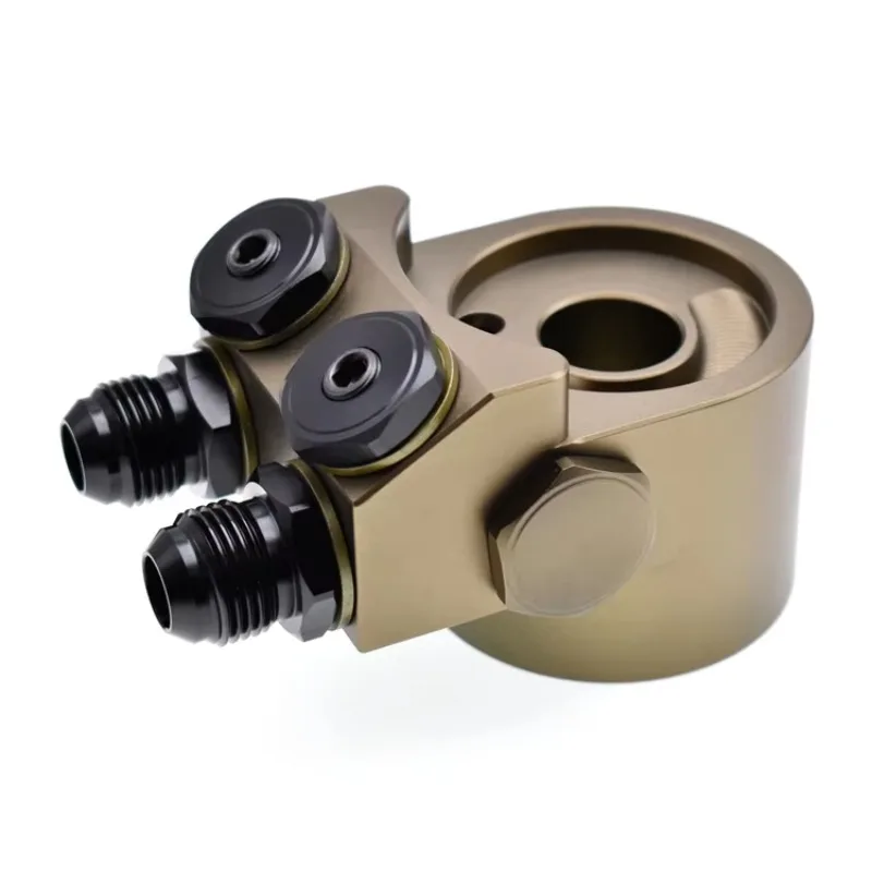 Billet Aluminum Oil Filter Adapter for Subra GT86 BRZ Honda Civic Oil Cooler Sandwich Plates With Thermostat 2