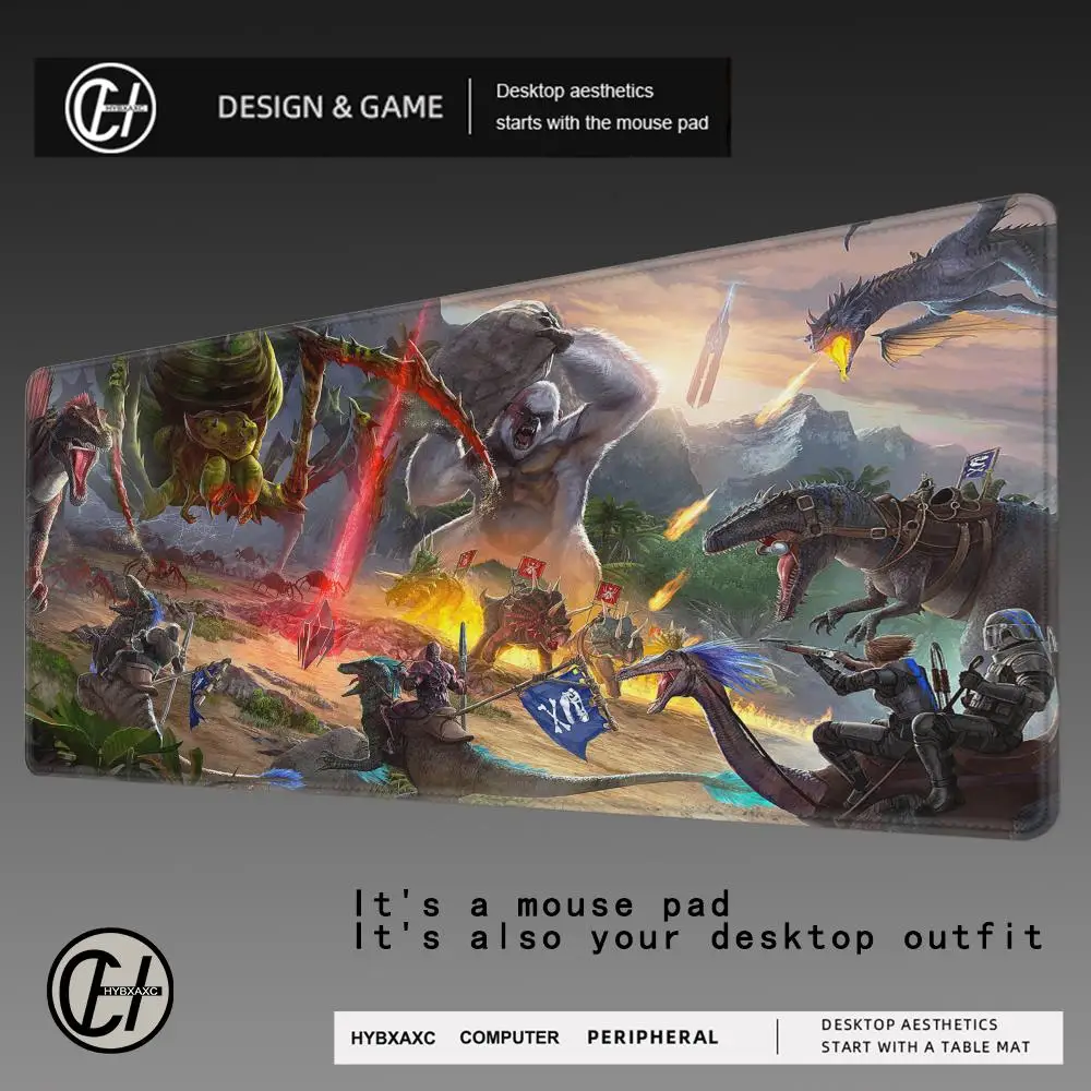 HYBXAXC Ark Survival Evolved Mousepad Tapis de bureau Tapis de souris de jeu Grand tapis de bureau Cadeau pour garçons pour Overwatch