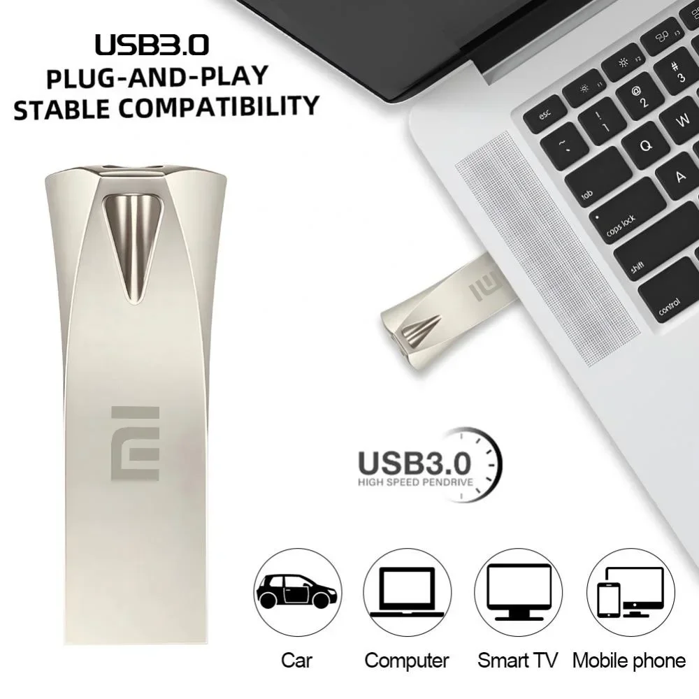 Xiaomi U Disk 2tb Metal Usb 3.0 High Speed Flash Drive Waterproof Large Capacity  Portable Memoria Transfer Usb Pen Drive