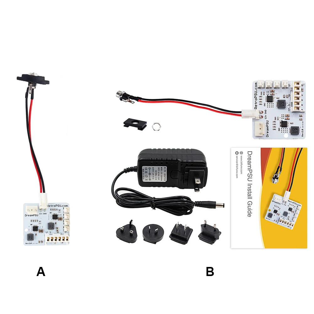 For SEGA DreamCast Game Console Rev2.0 Dream PSU 12V Power Supply Replace Power Supply Adapter Power Supply Board