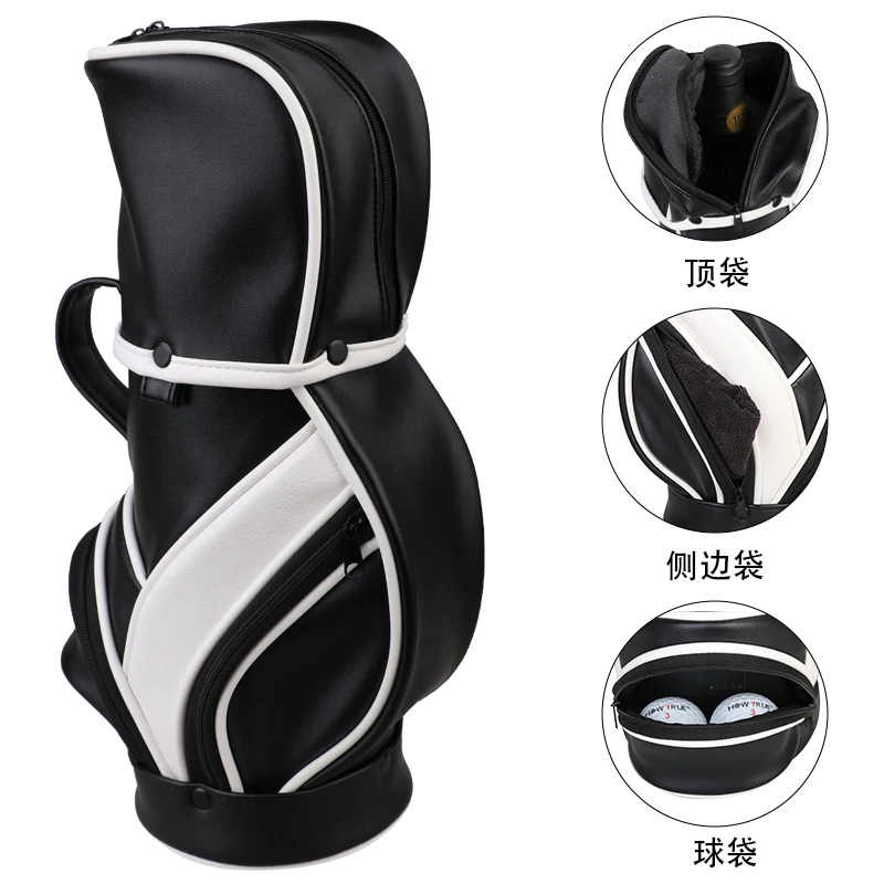 Golf Bag Mini Red Wine Storage Bag Waterproof and Wear-resistant Pu Golf Bag Gift for Golfer