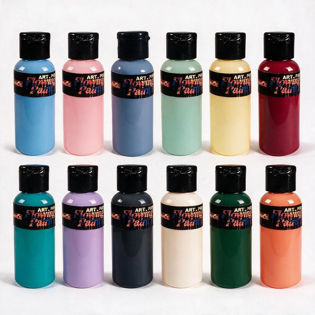 Acrylic Pour Paint - High Pigment 12 Pack 50ml Acrylic