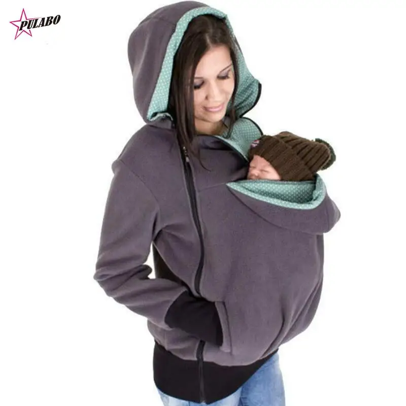 

PULABO Exclusive Real Baby Wearing Carrier Hoodie Jacket Coat Sweatshirt Mother Babywearing Multifunction Kangaroo Clothes