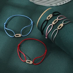 New Simple Fashion Women Zircon Rope Bracelet Lace up Chain Adjustable Rope Bracelet jewelry accessory