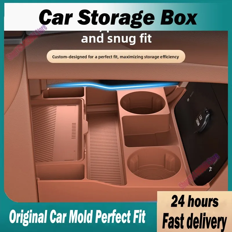 Car Interior Modified Accessories Lower Center Console Storage Box Glasses Organizer for Voyah Taishan X8 2026 Space Saving