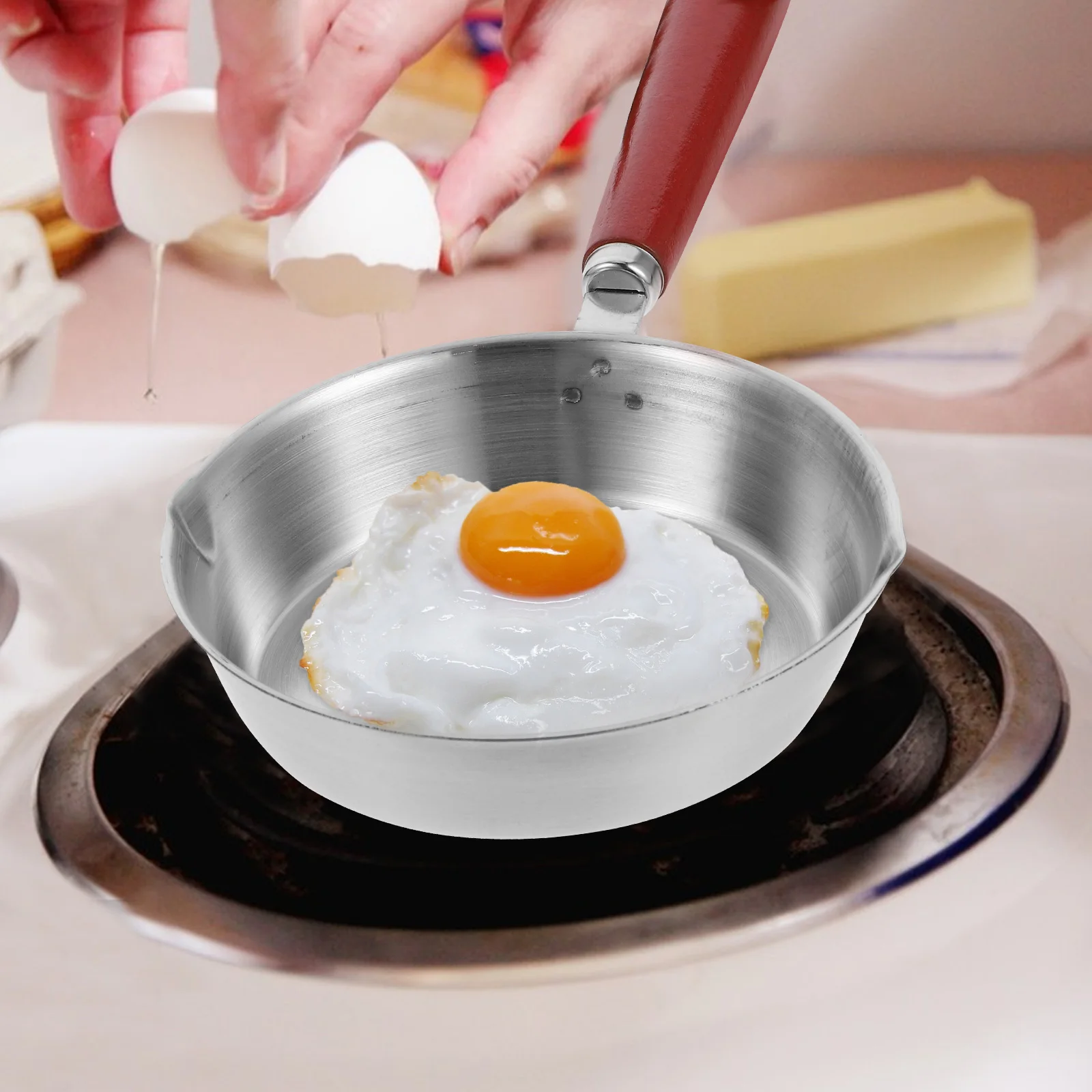 

Mini Frying Pan 10Cm Small Nonstick Egg Pan For Breakfast Steak Cooking Portable Outdoor Bbq Kitchen Use Lightweight