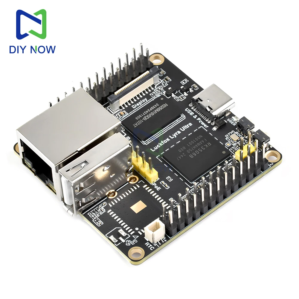 Luckfox Lyra Ultra W Lucky Fox RK3506B intégré EMMC-8GB WiFi6 /PoE avec processeur tri-core intégré Audio et DisplayPort