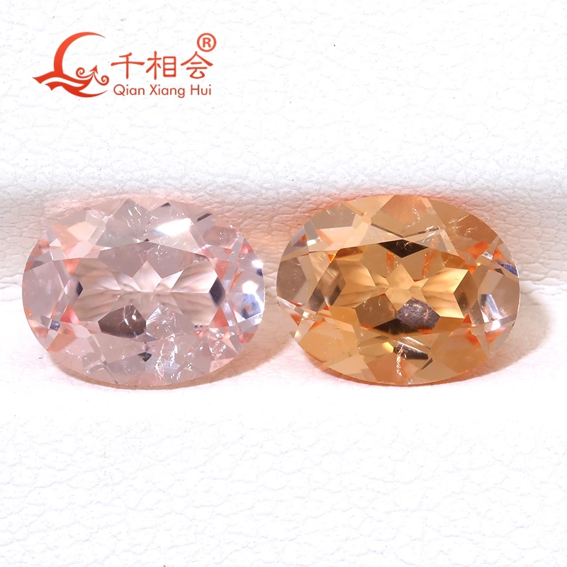 Morgan Pink/Morgan Orange color oval Shape  Lab-Created Sapphire Loose Gem Stone including Minor Cracks And Inclusions jewelry