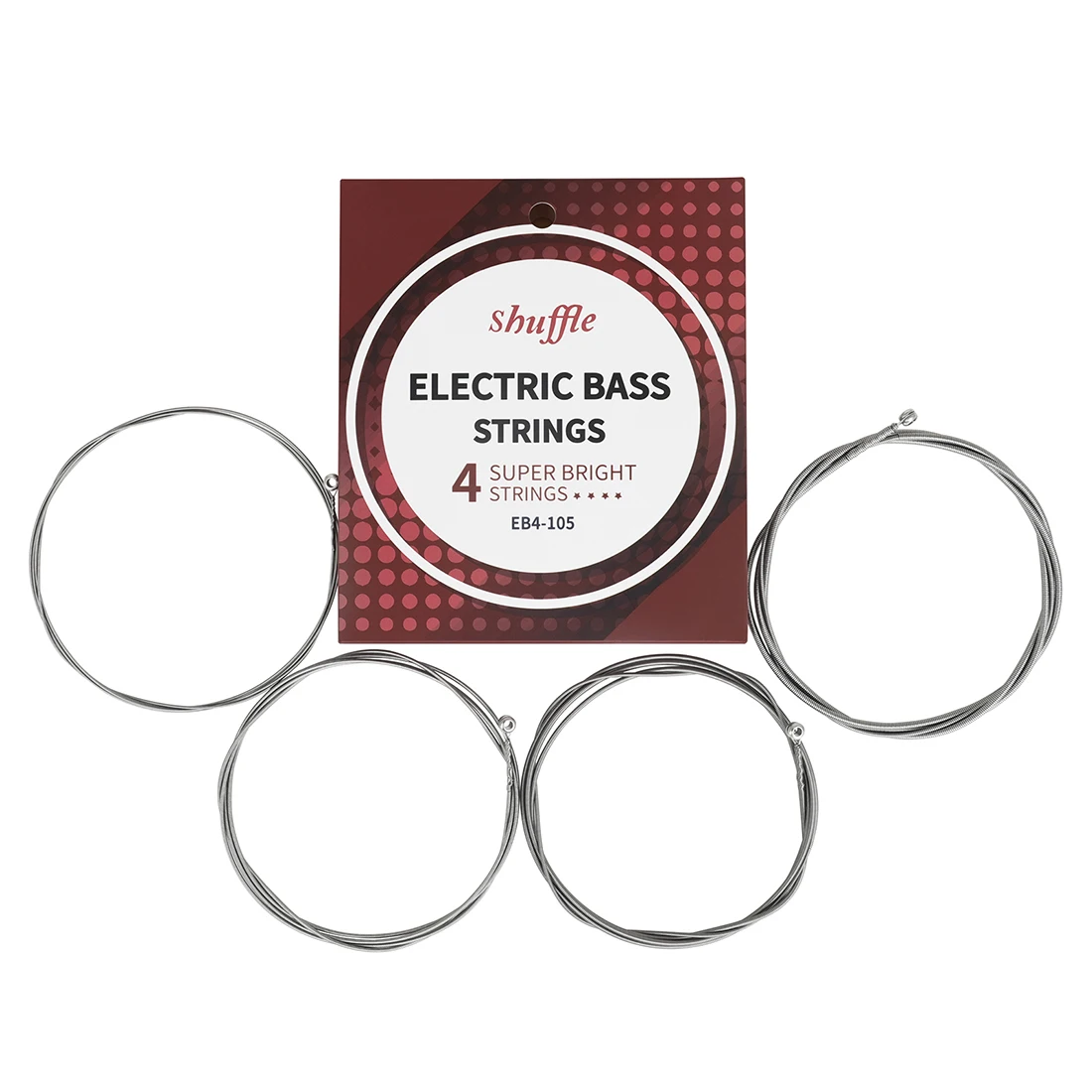 

Shuffle 4Pcs Electric Bass Strings Nickel Steel Winding Guitar Strings Hexagonal High Carbon Alloy String Guitar Accessories