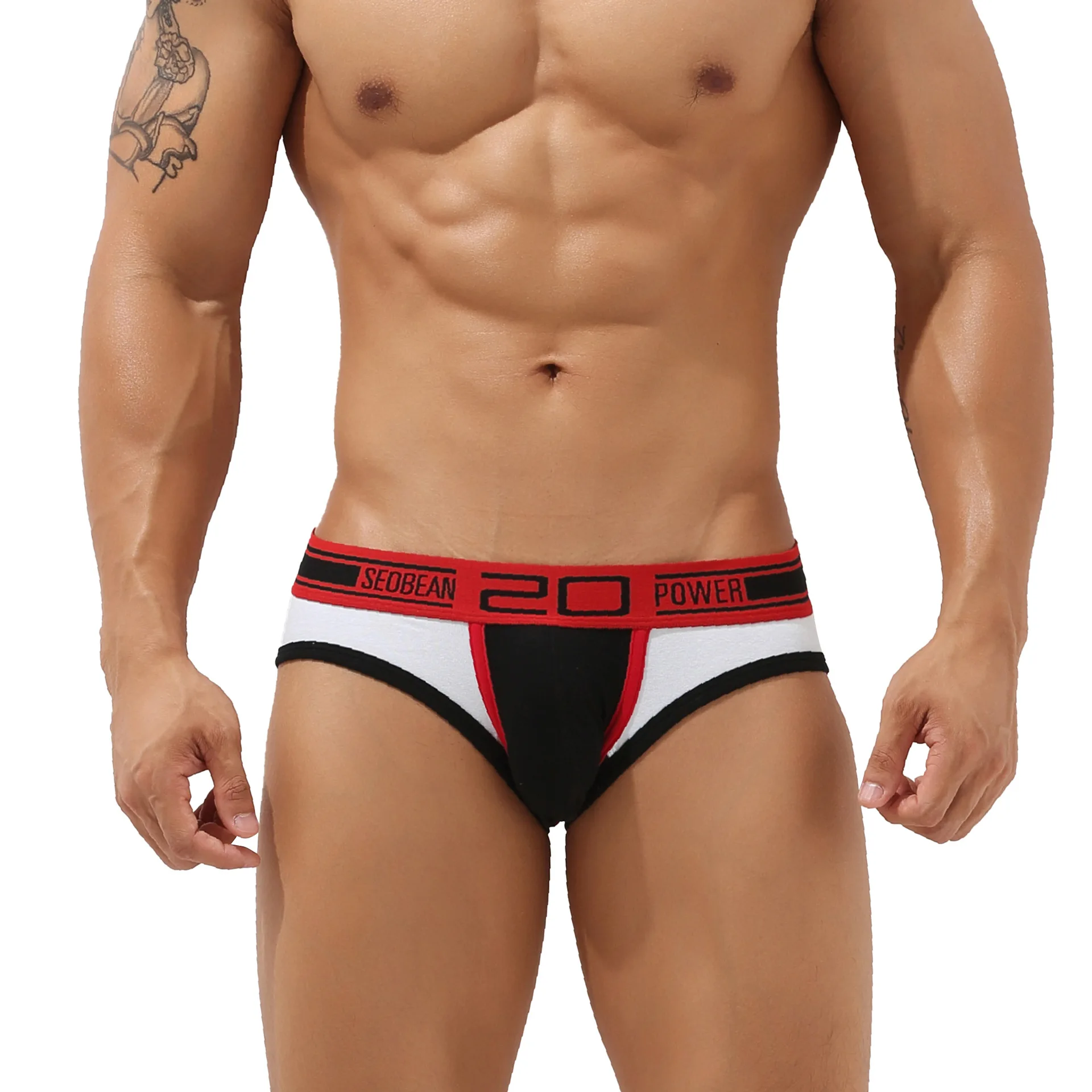 

Men's Underwear Solid Color Low Waist cotton Fashion Sexy Briefs