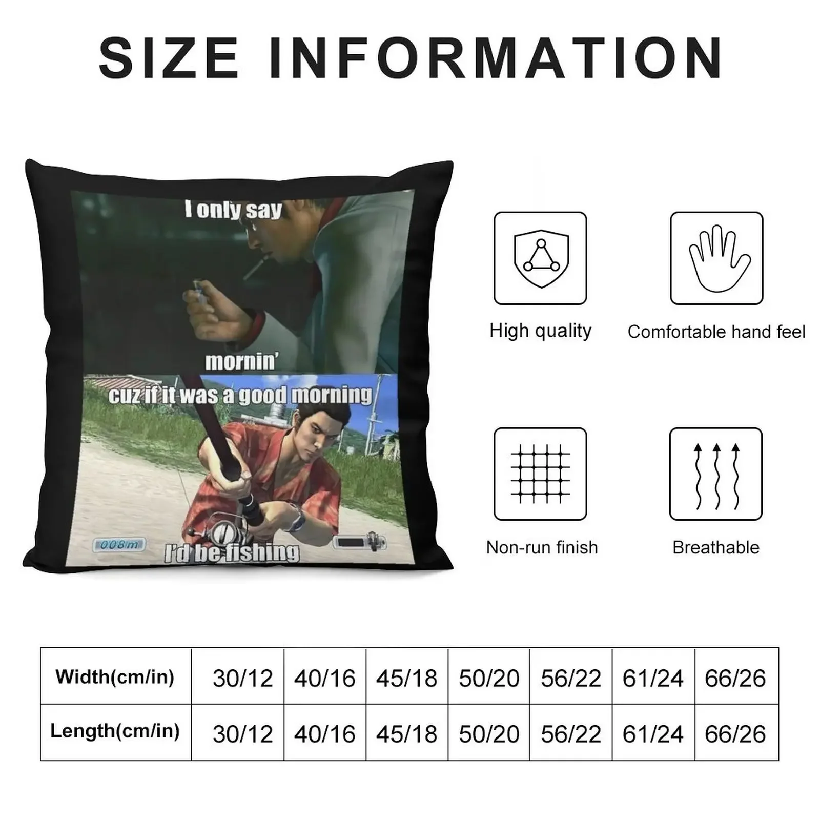 Good Morning Yakuza Meme Throw Pillow Christmas Pillows Pillow Cover Sofa Cushion pillow