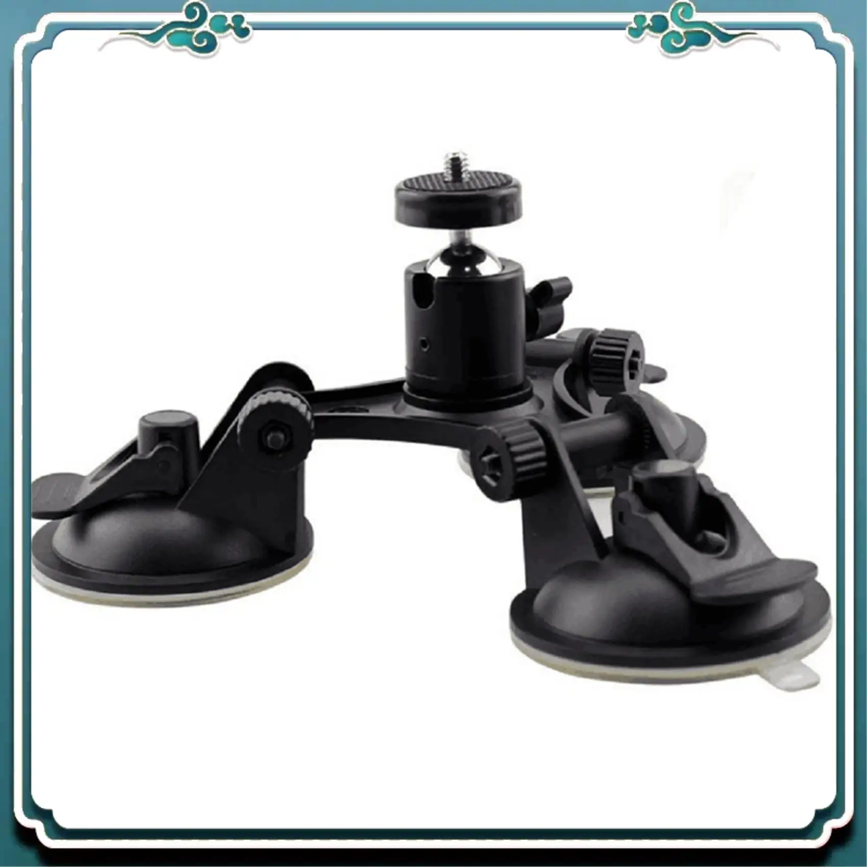 Easy To Use 2X Car Holder Triple Vacuum Suction Cup Mount For DJI Osmo Pocket Camera Stabilizer Accessory With Expansion Adapter