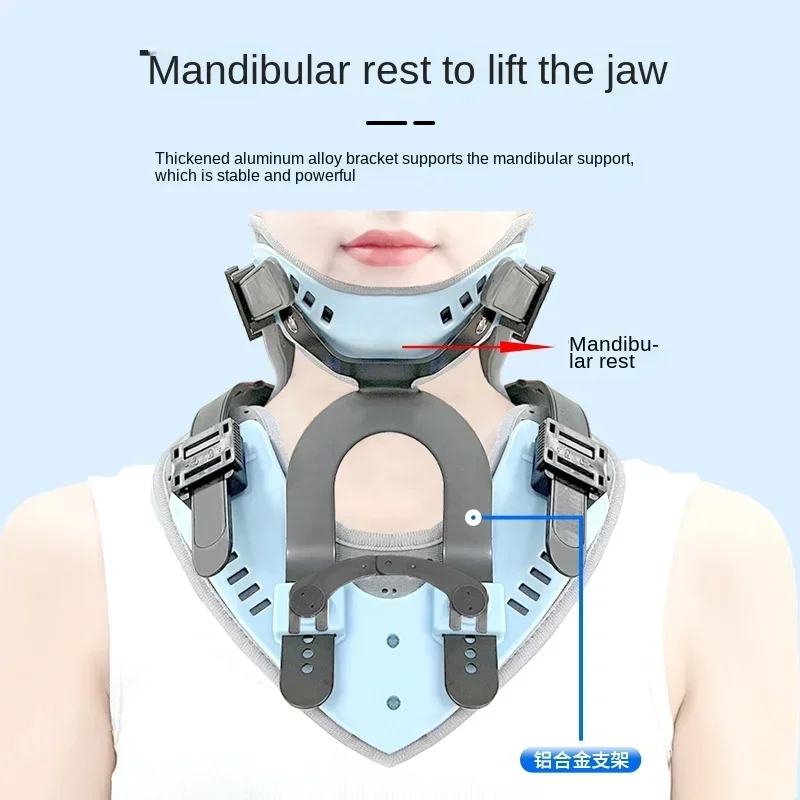 Unisex Neck Brace Support Orthosis, Adjustable Cervical Collar, Fixable Posture Corrector, Pain Relief, Traction Spine Alignment