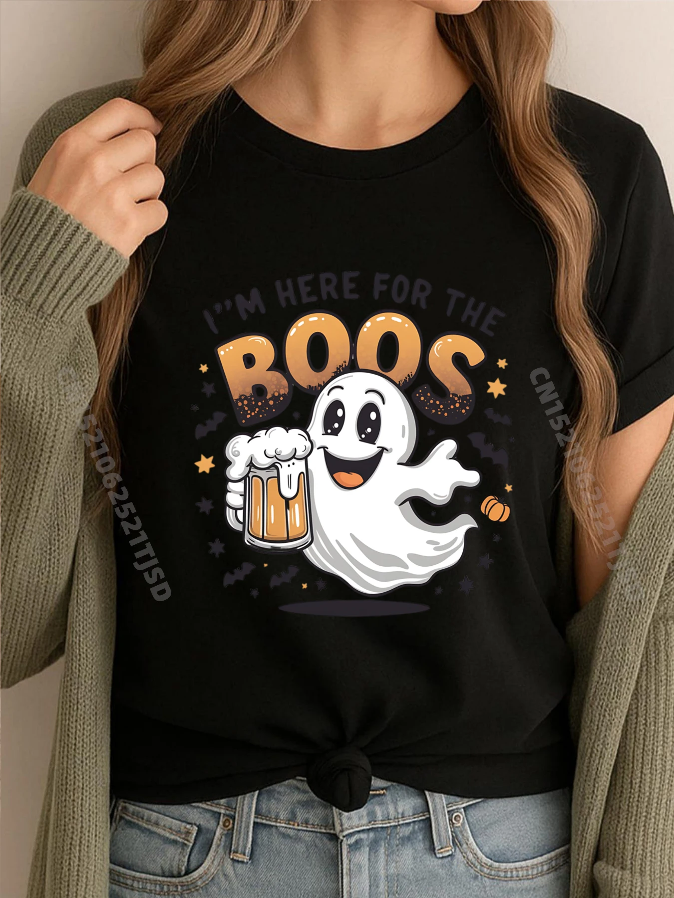 

I m Just Here For The Boos Halloween Free Shippping Clothes Luxury Clothes Woman Printing