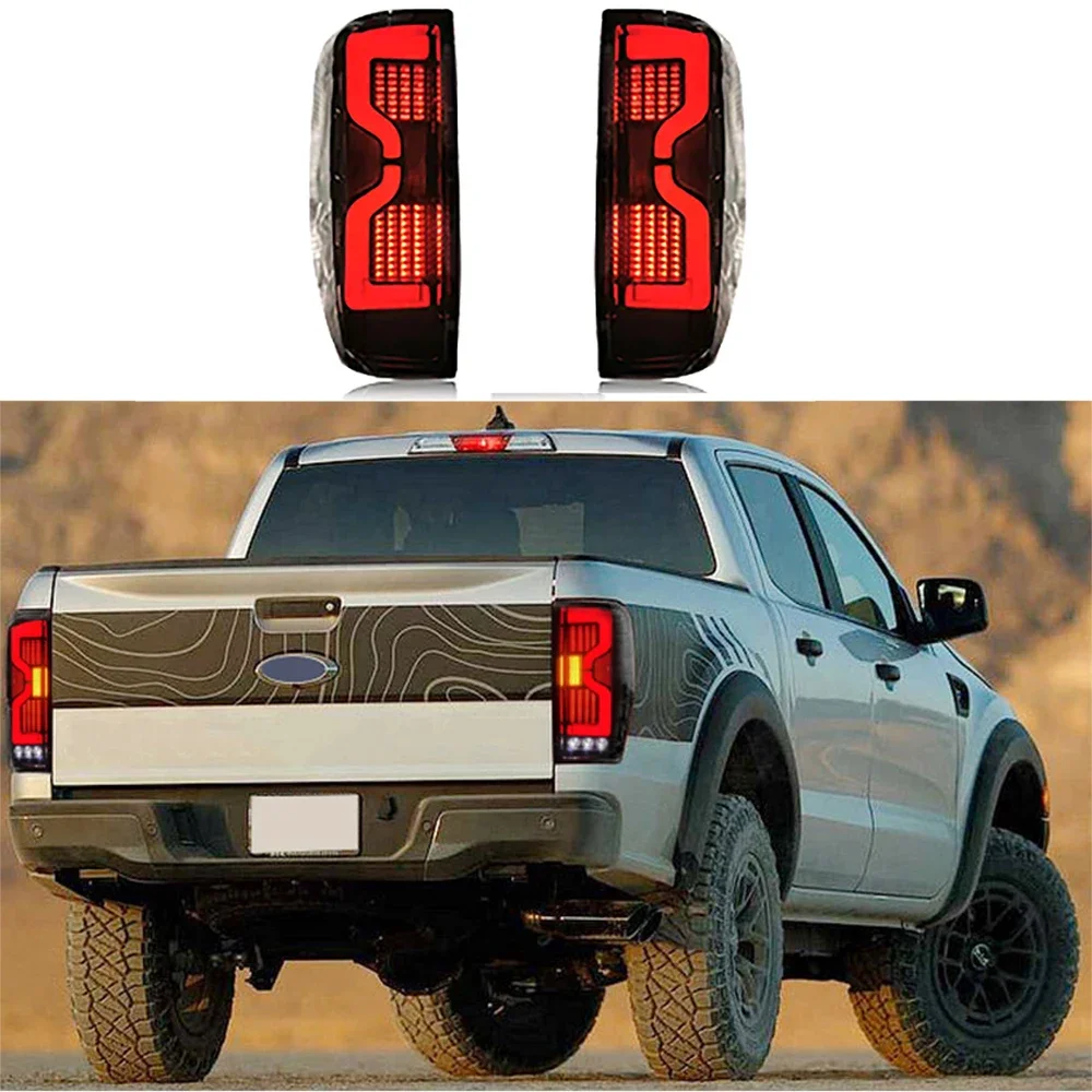 Exterior Rear Lamps Fit For Ranger T6 T7 T8 Xl Xlt Wildtrack Raptor 2012-2021 Car Pickup Modified LED Tail Lamp Assembly