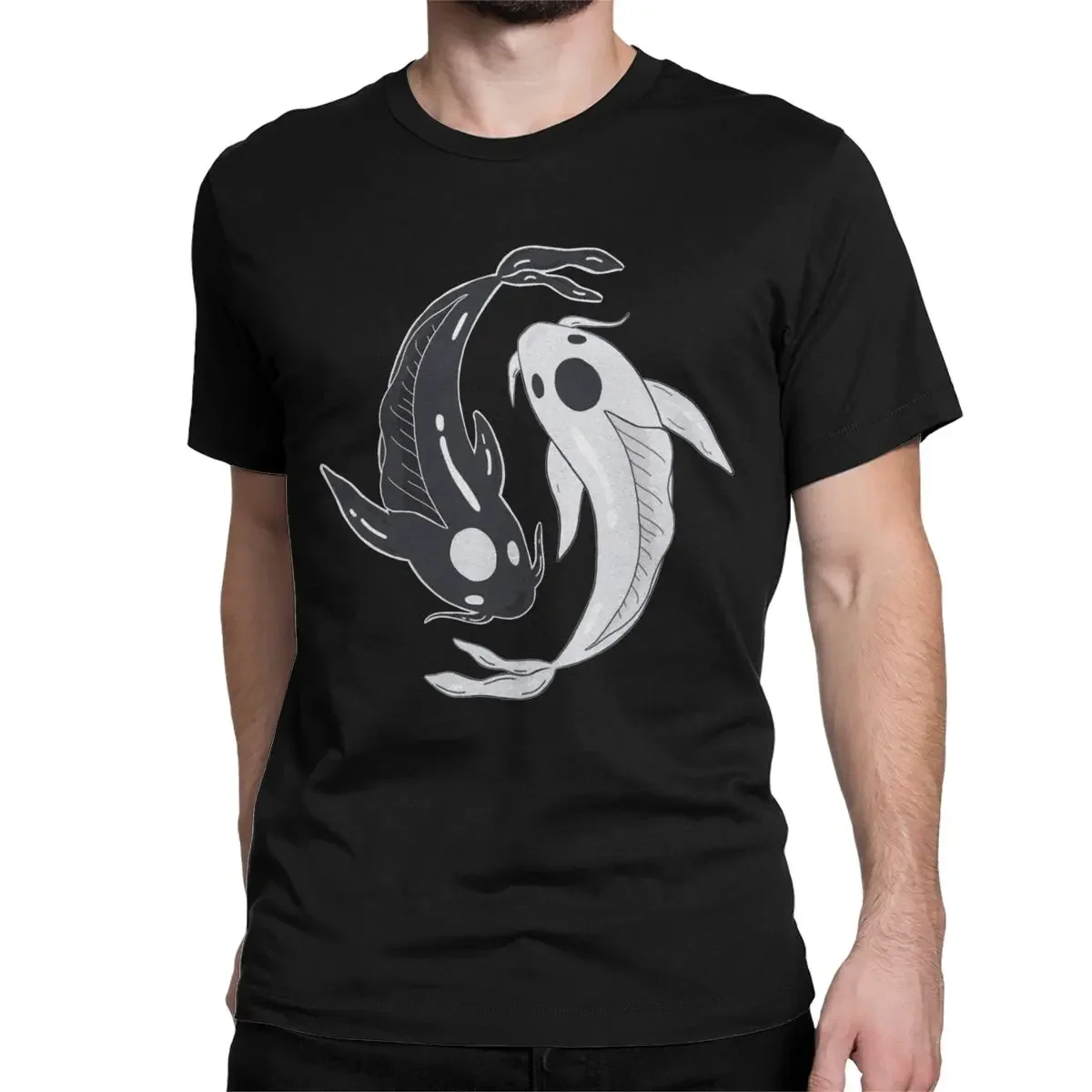 Men Tui And La Avatar The Last Airbender T Shirts Yin Yang Koi 100% Cotton Clothing Short Sleeve O Neck Tee Shirt Unique T-Shirt