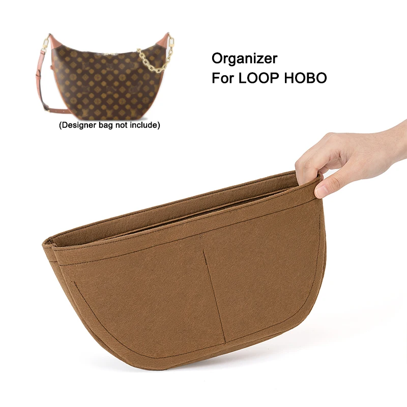 Insert Bag Organizer Liner Cocok untuk Loop Hobo Bag,Handbag Pembentuk Tote Storage Divider