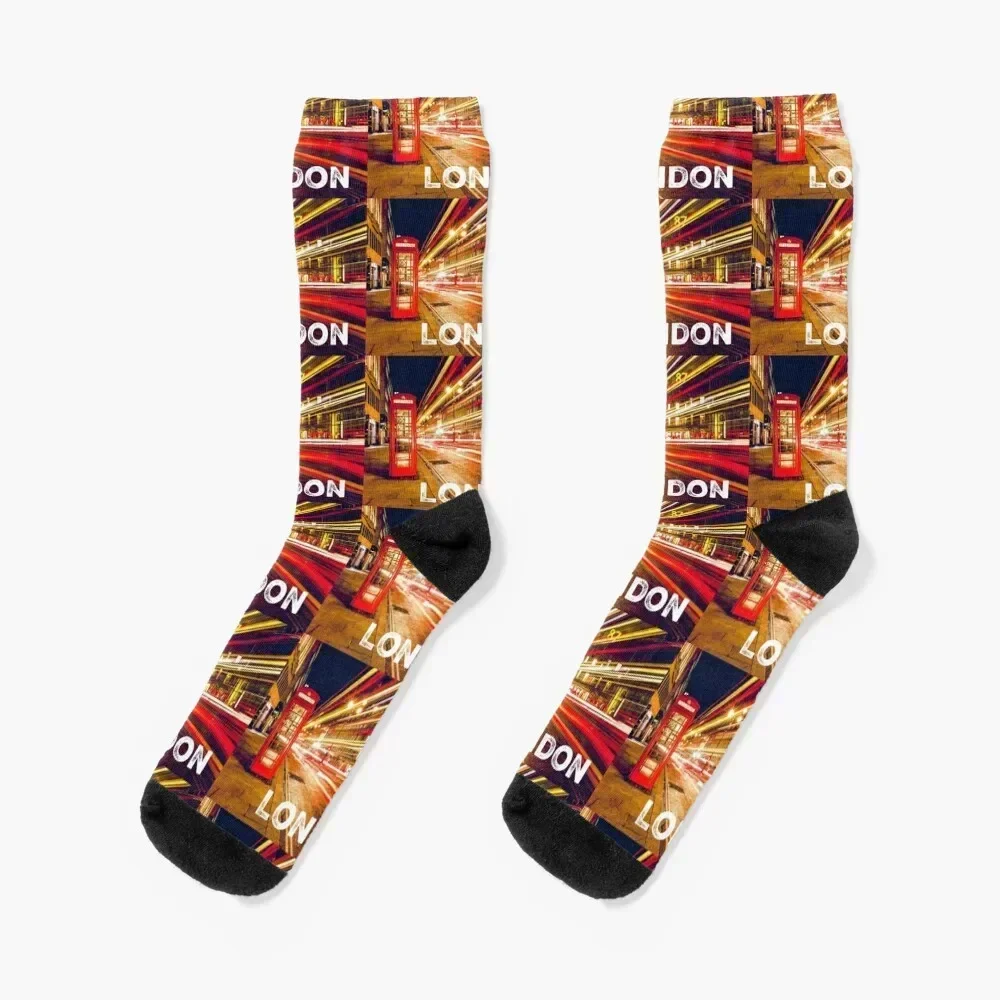 Neon London at night Socks Rugby designer Girl'S Socks Men's