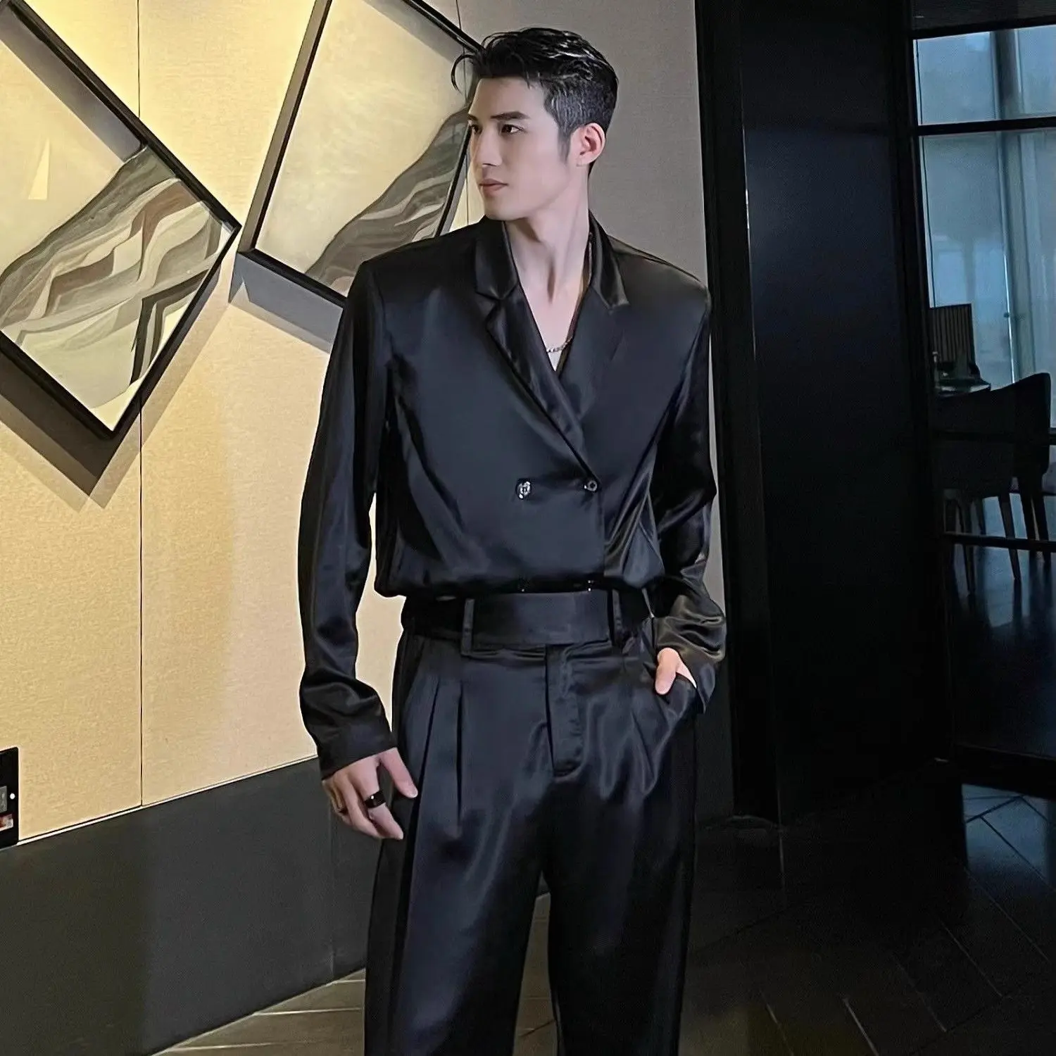 2026 Spring Summer Men's Suit Set New Arrival High Quality Niche Yuppie Sense Of Luxury Easy Matching Casual Sophisticated
