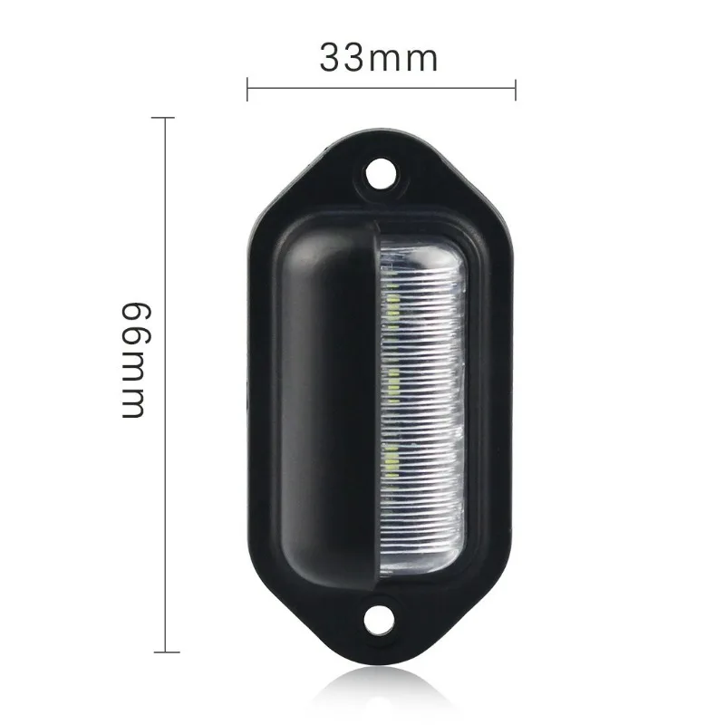 

1/4 PCS Universal Car License Plate Light 12-24V 6LED Waterproof Car Taillight License Plate Light White Bulb Car Accessories
