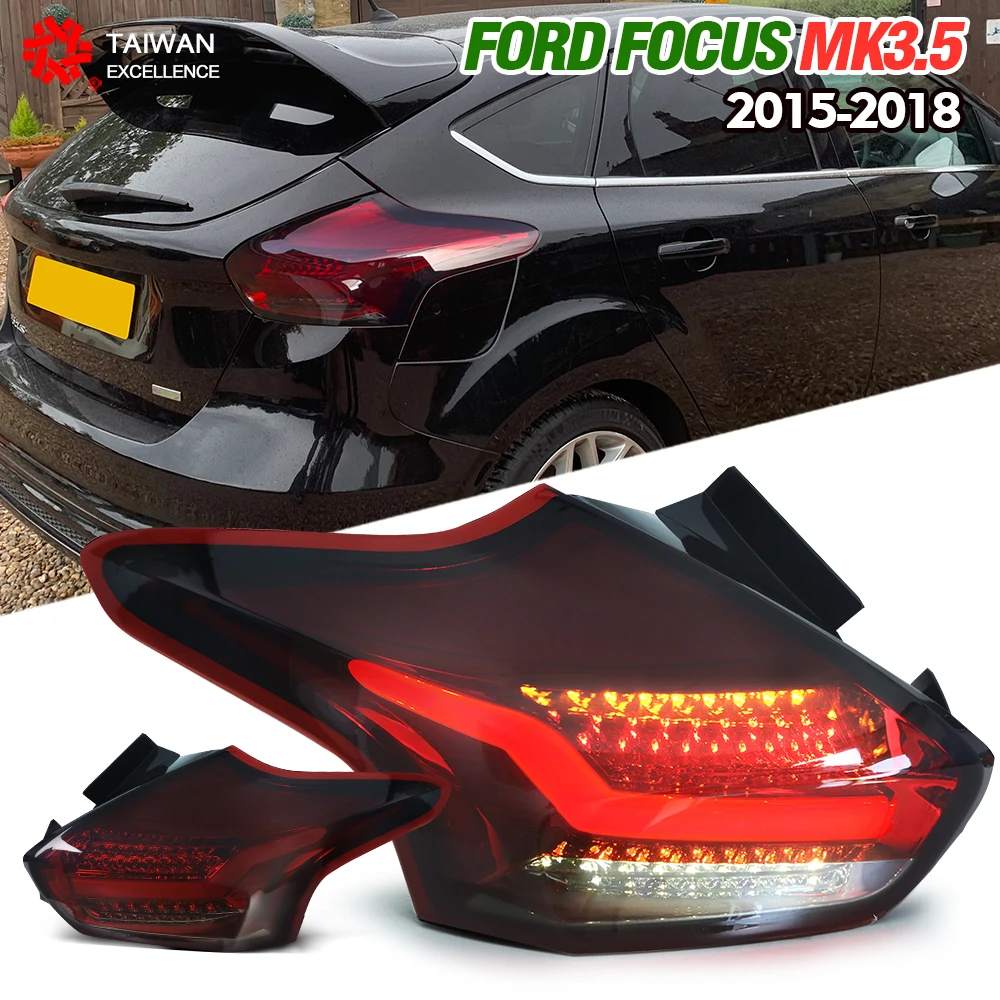 Car Tail Lights Assembly For Ford Focus MK3.5 2015-2018,Fanale posteriore a LED adatto per versione bassa di hatchback