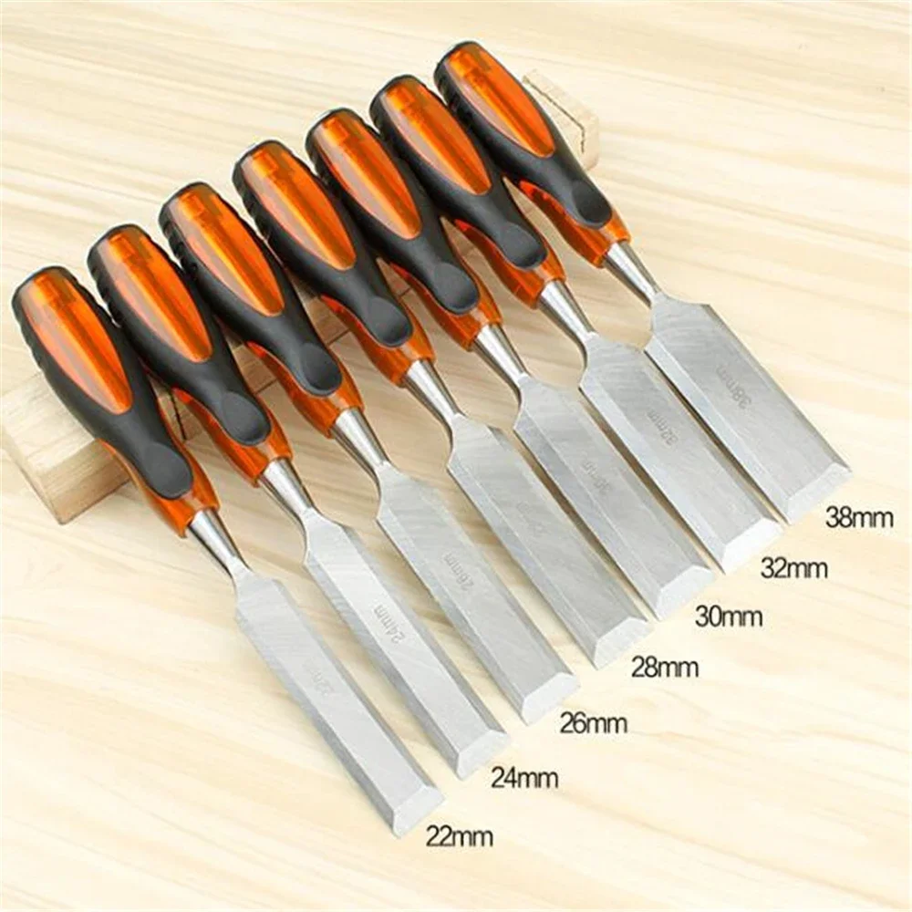 1 Uds. Cincel para carpintería, cincel para madera, pala plana, cuchillo de cincel, juego de herramientas de carpintería de carpintero hábil de acero especial