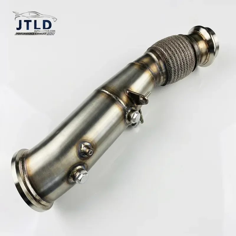 Stainless Steel Exhaust Downpipe with 1/8 NPT EGT Bung Fit for BMW B46 2.0T Engine F22 F30 G20 G30 230i 330i 430i 530i 2016+
