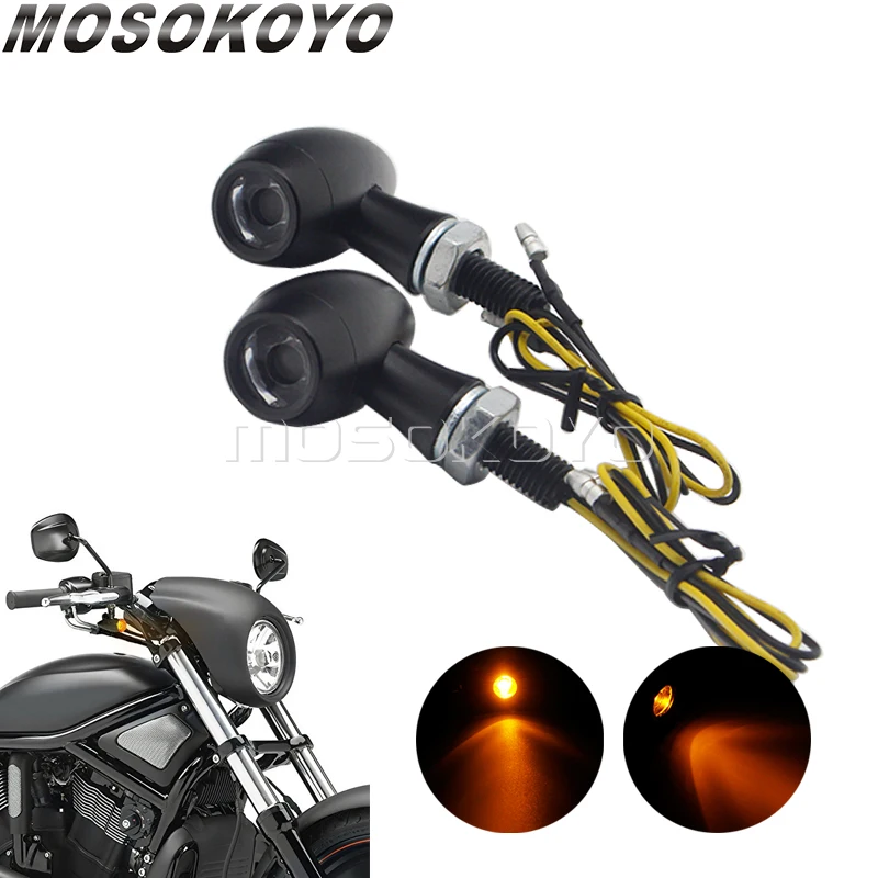 

Motorcycle 8mm Bullet Turn Signals Indicators Blinker Lights Lamp For Harley Cruiser Chopper Cafe Racer Honda Kawasaki Suzuki