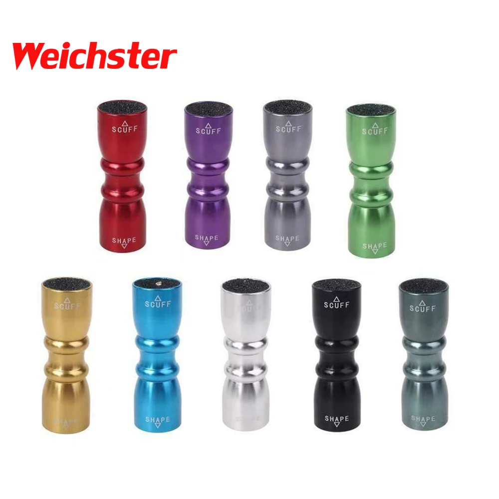 Weichster Multi-สีบิลเลียดสระว่ายน้ำ Cue Tip Scuff เคล็ดลับเครื่องมือ Bowtie 3ใน1คิว Care Scuffer Shaper