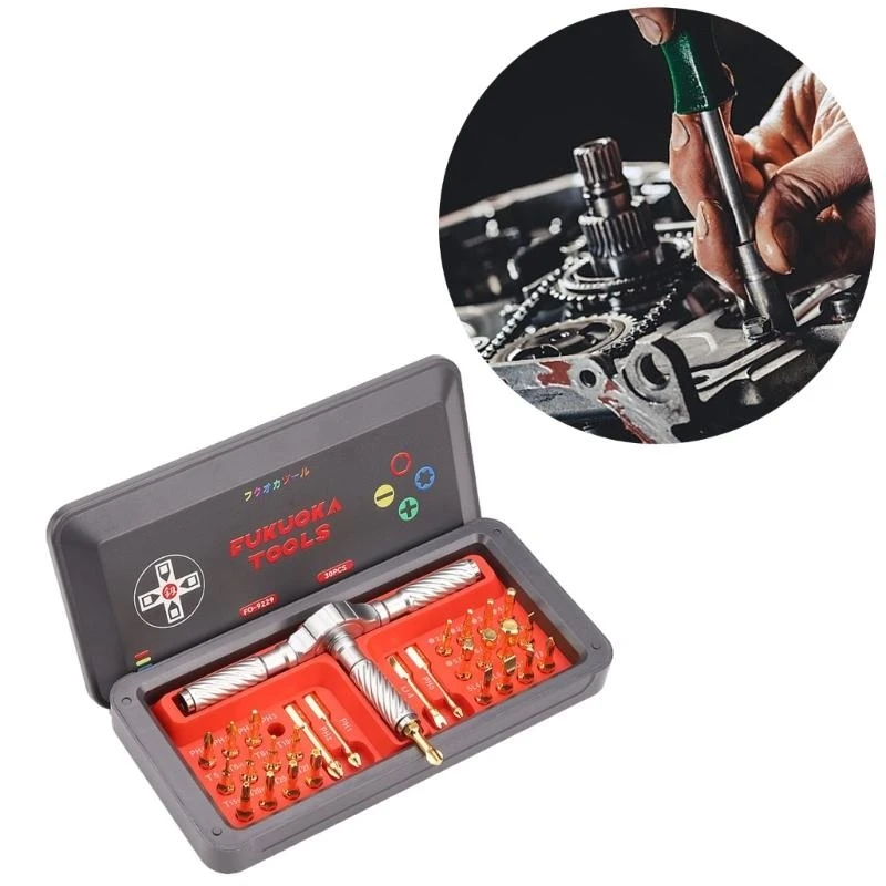 30 в 1 -х сфотографированном наборе отвертки с магнитной отверткой, с съемной ручкой для глаз.