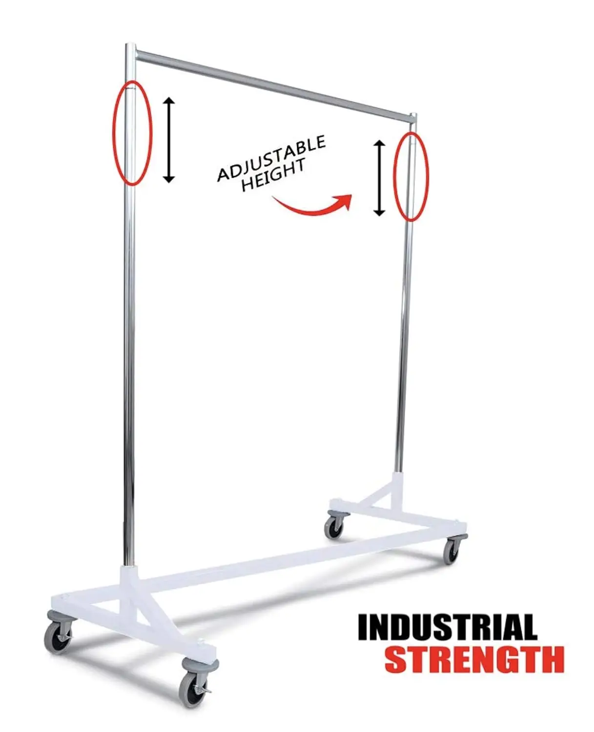 Industrial Strength Z Rack with Built-in Height Extensions - Decorative White Base - Tallest Z Rack Available!, Customized
