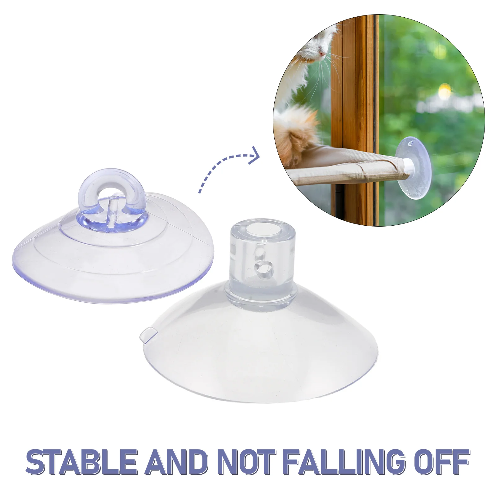 16pcs Cat Hammock Suction Cups Round Pvc Heavy Duty For Window Perch Glass Mount Replacement Pet Bed Support Kit