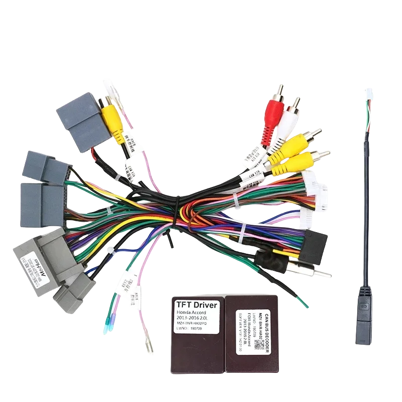 BNR-RG CarStereoRadiocablesAdaptercanbus Forhonda 2014-2017ACCORD9TH 2.0 (النسخة الإنجليزية) 16PinMale #4