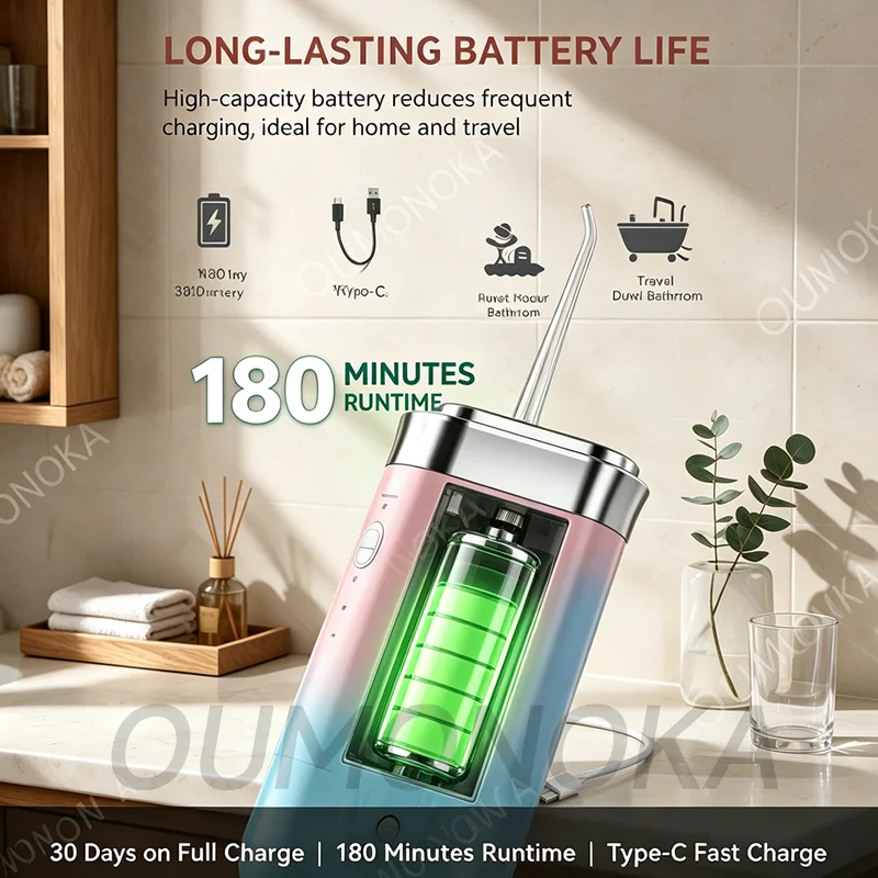 0.6mm High Pressure Oral Irrigator Water Flosser Dental Water Jet Tartar Remover Oral Care Appliance - Waterpik Compatible gallery 5
