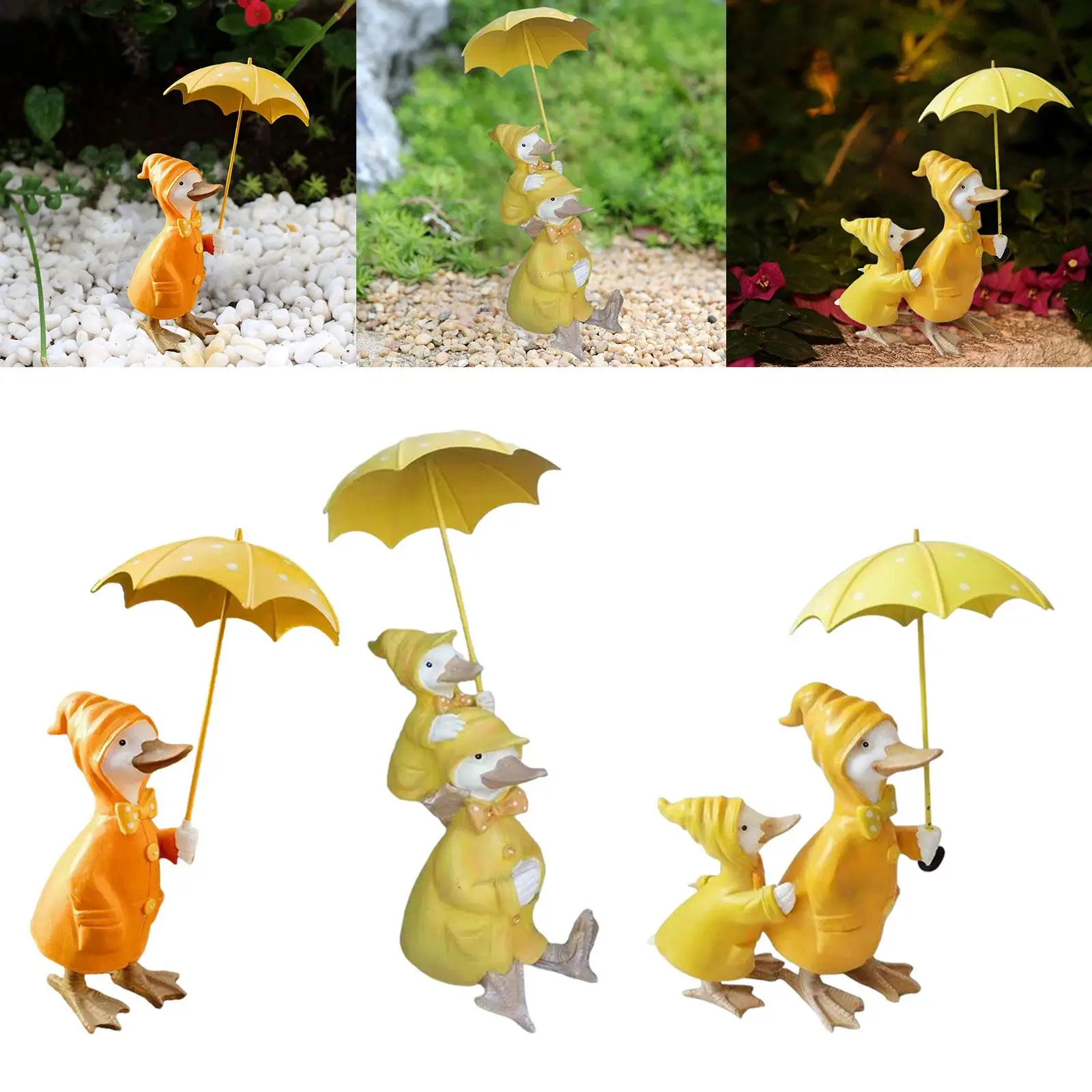 

Duck Holding Umbrella Statue Garden Decoration Collection Decorative Animal