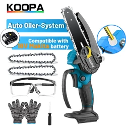 Koopa Tool 6-inch 18/21V Mini Chainsaw Cordless,Handheld Electric Power Chain Saw with Auto Oiler-System for Tree Trimming