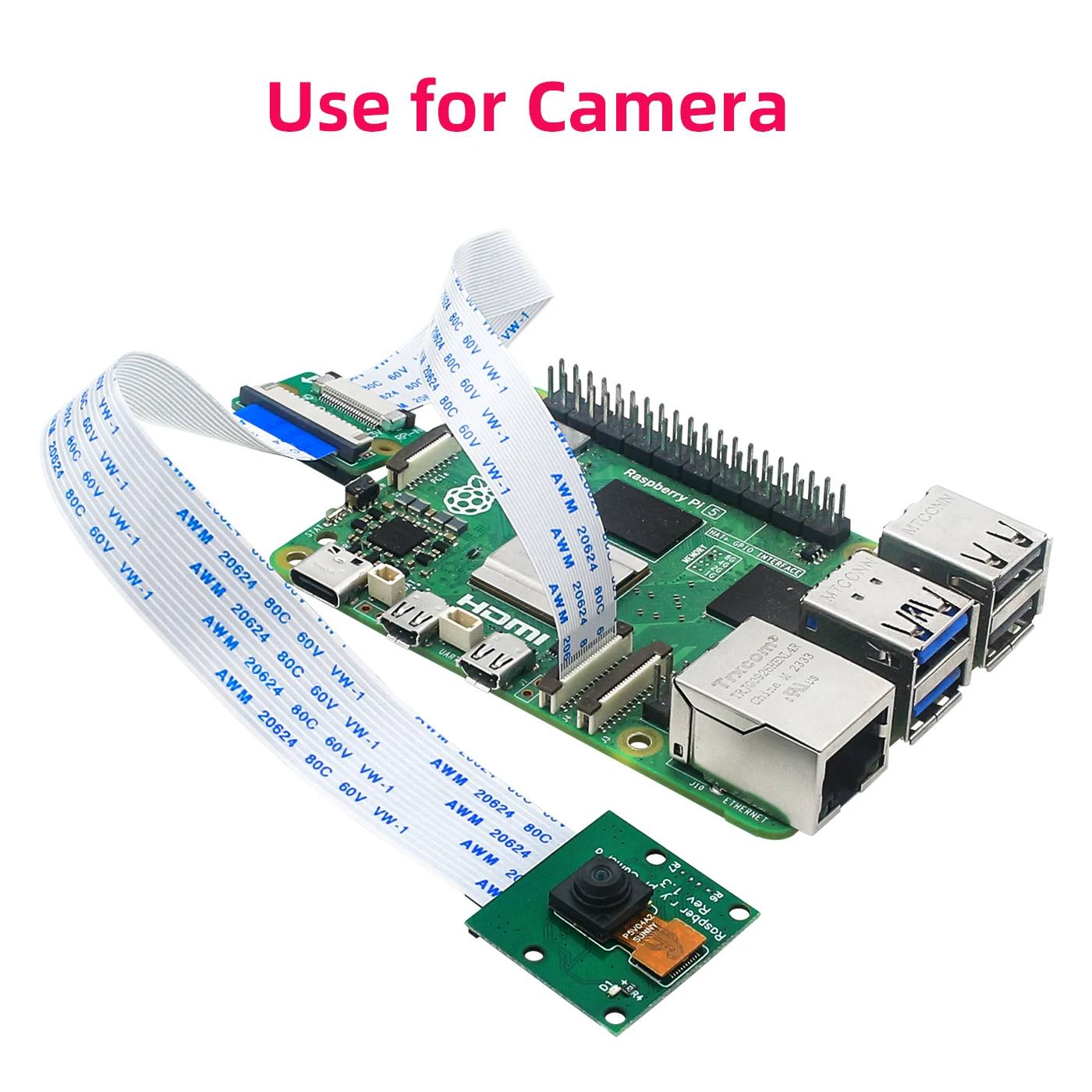 Konwerter Raspberry Pi 5 22-pin na 15-pin CSI DSI do RPI 5 Podłączenie do Kamery Wyświetlacza + 15-pin 22-pin FFC 15CM do RPI 5 Pi5