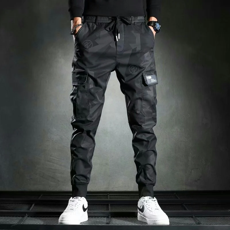 

Autumn New Camouflage Work Pants Men's Cuffed Slim Fit Casual Long Trousers Versatile Loose Style Youthful Energy Wind