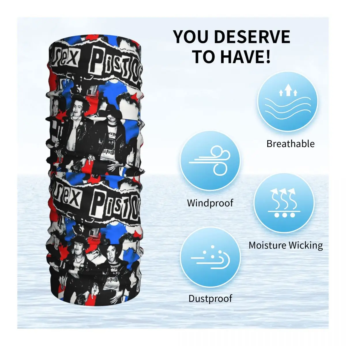 مخصص الجنس مسدسات باندانا الرقبة الجراب يندبروف الوجه وشاح غطاء الرجال النساء الثقيلة المعادن روك باند أغطية الرأس أنبوب بالاكلافا #3