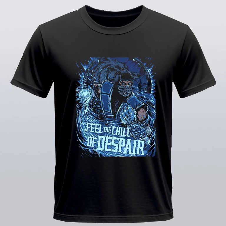 Sub-Zero Mortal Kombat game t-shirt cotton cartoon graphic Mens Clothing Casual t shirts Vintage Men Women Streetwear Tees
