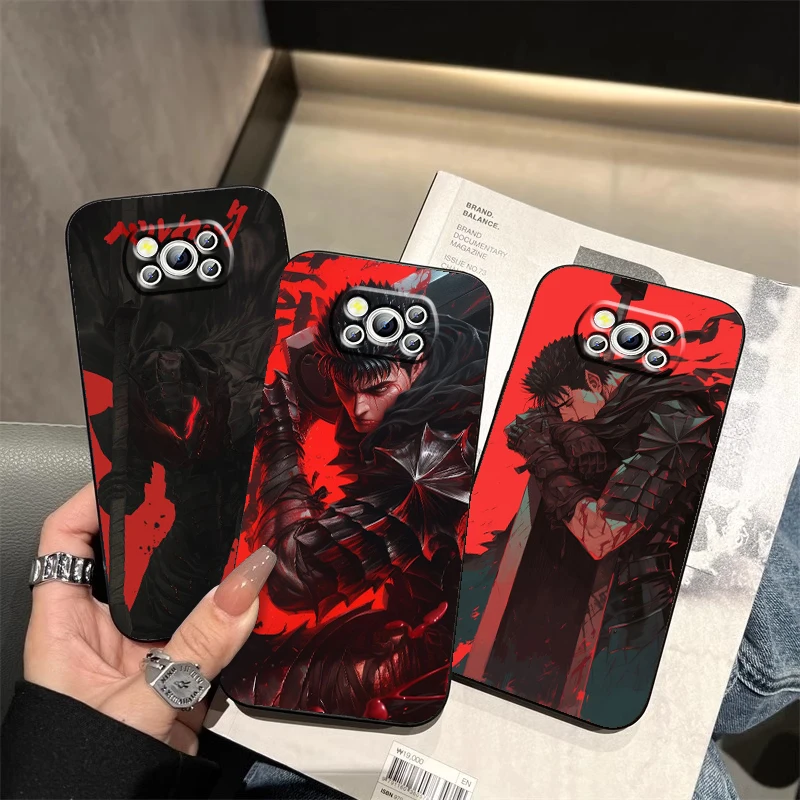 

Anime B-Berserk Passion For Xiaomi Mi Poco F5 F4 F3 X6 X5 X4 X3 M6 M5 M5S M4 M3 C65 Pro GT NFC 5G Black Funda Phone Case