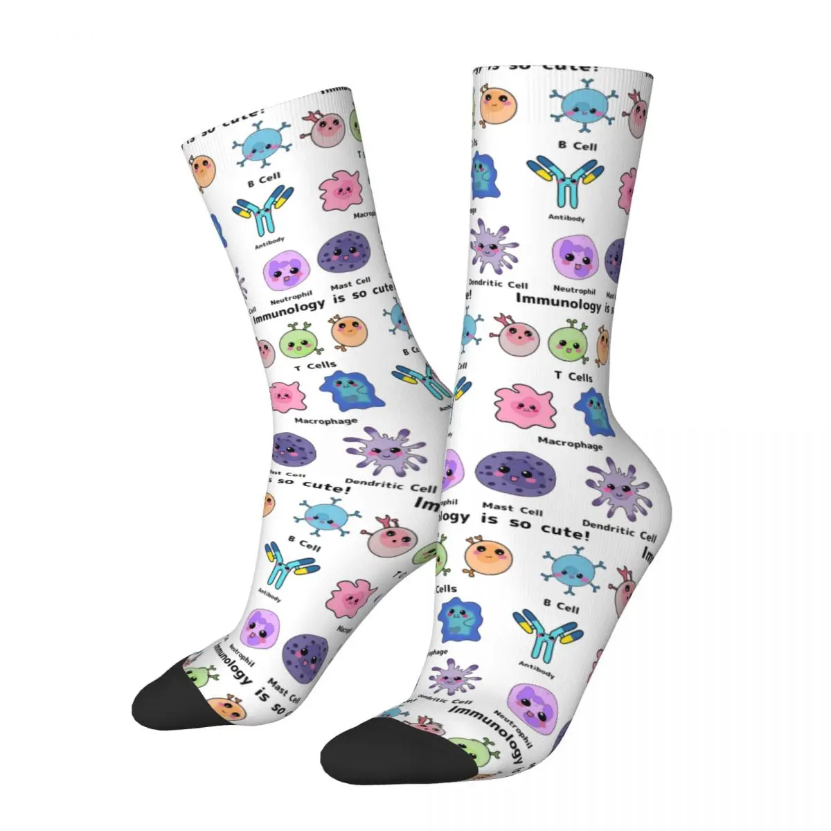 

Immunology Is So Cute Version 2 Socks Harajuku Sweat Absorbing Stockings All Season Long Socks for Man Woman's Birthday Present