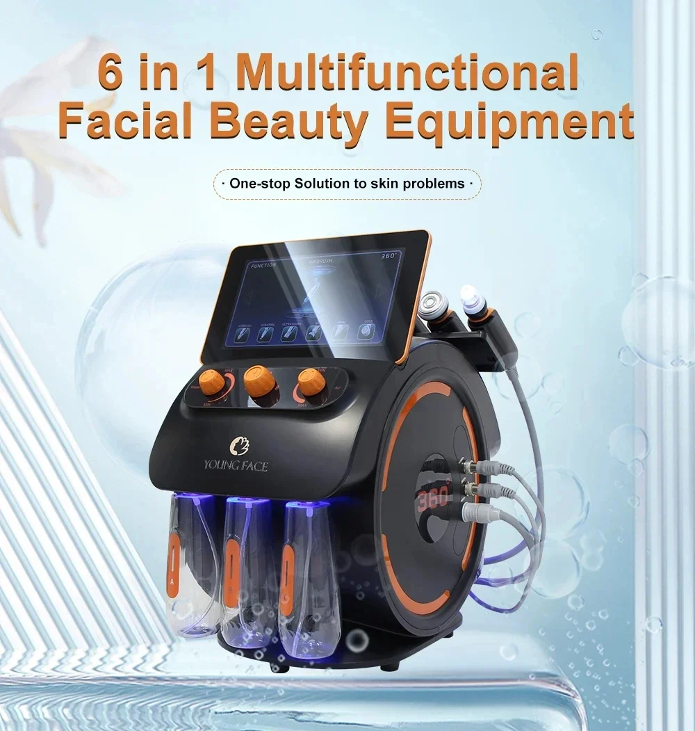 New Water Oxygen Dermabrasion Faci Machine Skin Tightening Rejuvenation Face Lifting Skin Beauty Cleansing Bubble Equipment