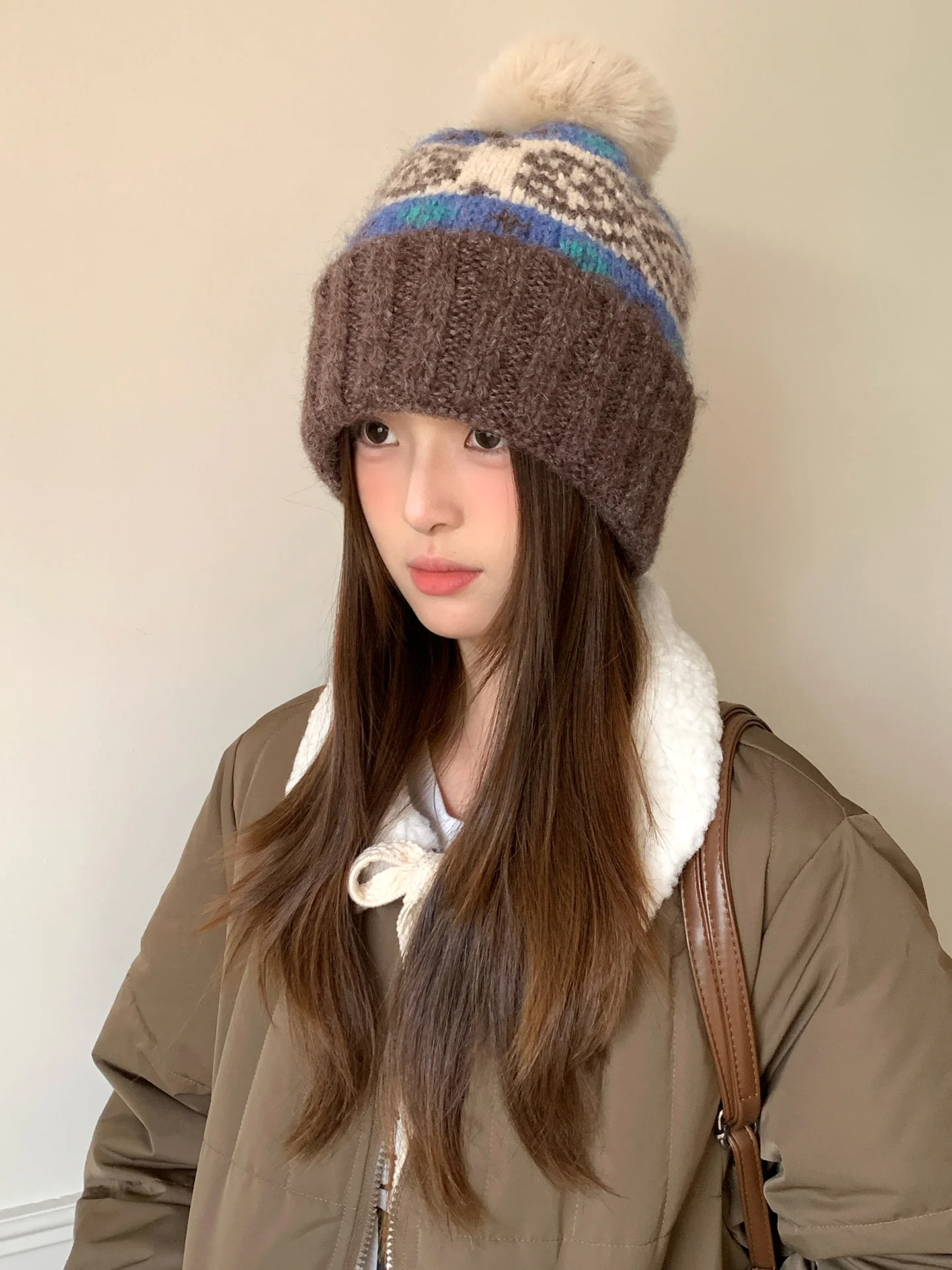 chapeu-de-malha-fair-lsle-com-pompom-para-mulheres-chapeu-de-la-com-aba-para-orelha-para-inverno-chapeu-de-la-quente