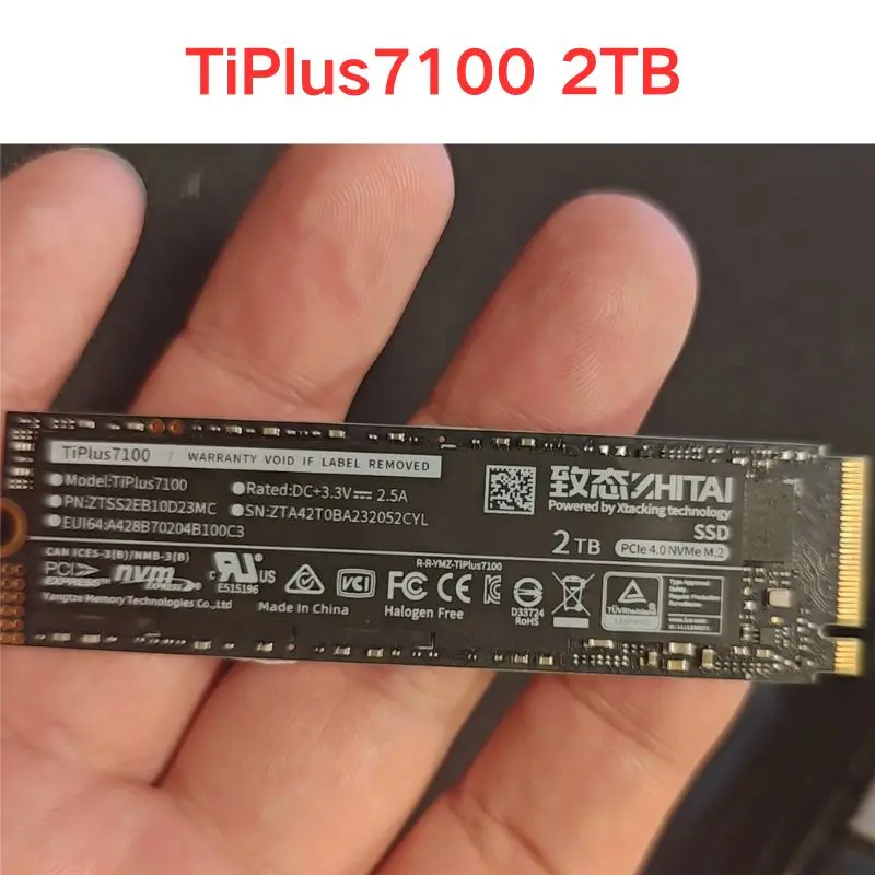 Second hand test OK TiPlus7100 2TB Solid State Drive