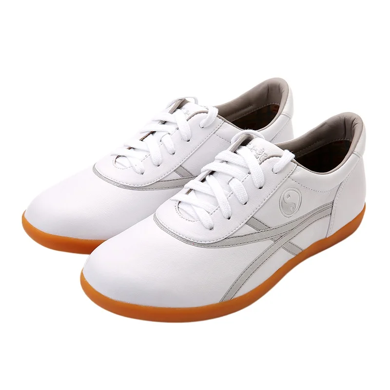 Scarpe Tai Chi in vera pelle di vacchetta sintetica per Kung Fu Wushu Arti marziali Suola morbida e flessibile Leggera Uomo Donna