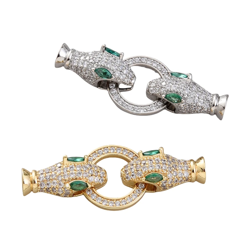 Juya 18K 골드 도금 크리 에이 티브 패스너 잠금 커넥터 스네이크 클래스프 액세서리 DIY Beadwork 펜던트 진주 Jewlery 만들기