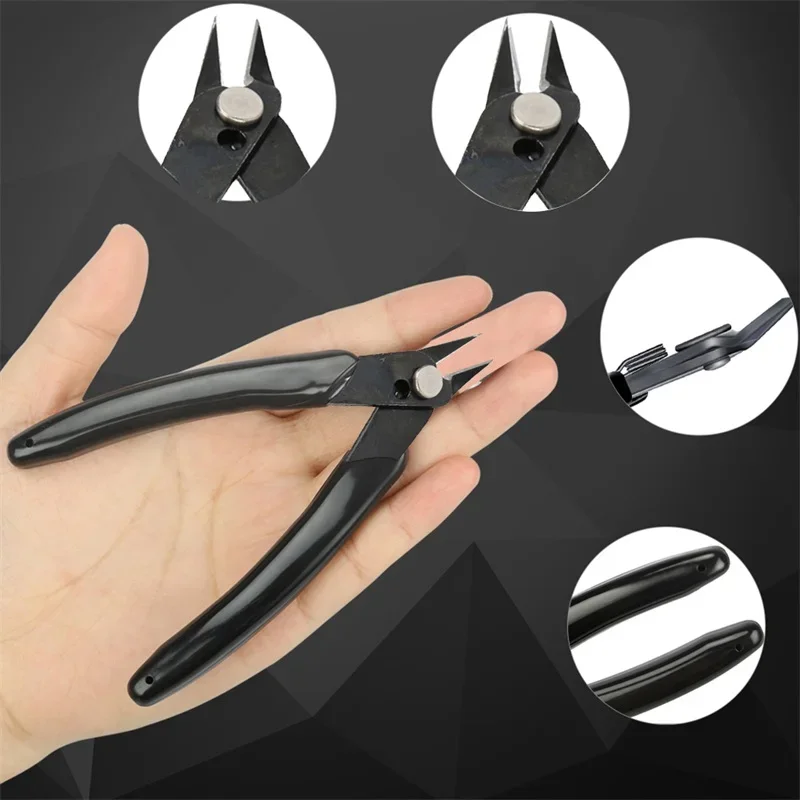 1pc Wire Snips Electrical Wire Cable Cutters Cutting Side Snips Flush Pliers Nipper Hand Tools for Removing Rough Uneven Edges