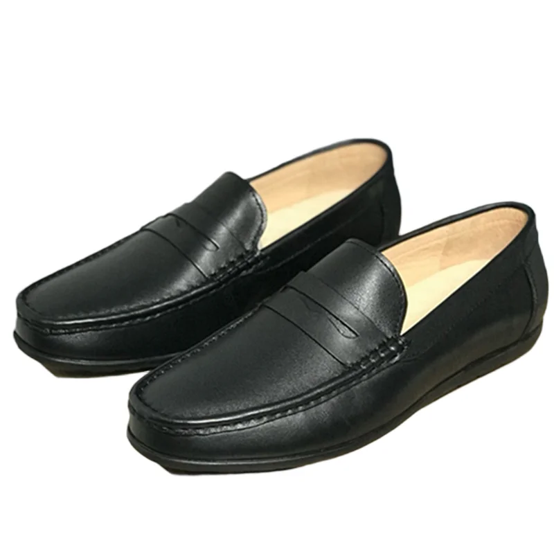 

Withered British Fashion Men's Mokasin Shoes Ultra Light Genuine Leather Flat Shoes For Summer Men Hand Sewn Loafers