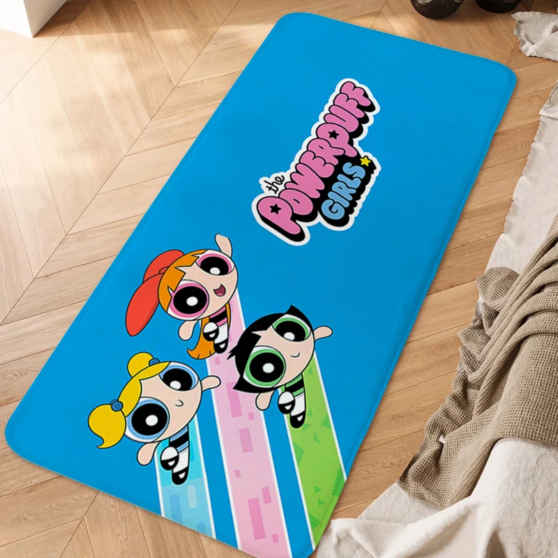 Sleeping Room Rugs A-The Powerpuff Girlss Veranda Floor Mat Hallway Room Decorating Items Funny Doormat Entrance Door Custom Rug